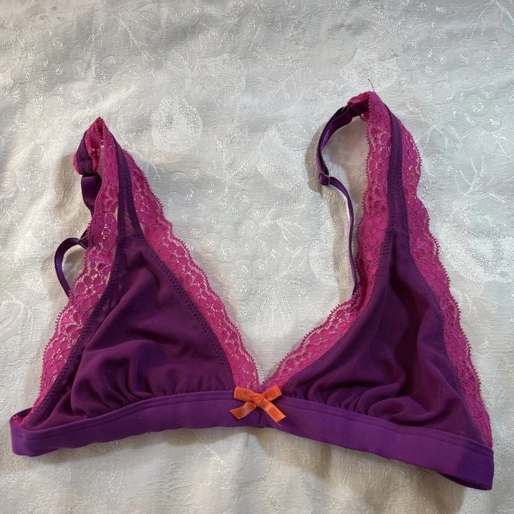 Xhilaration‎ Intimates Lace Bralette Woman's 36 Pink Purple